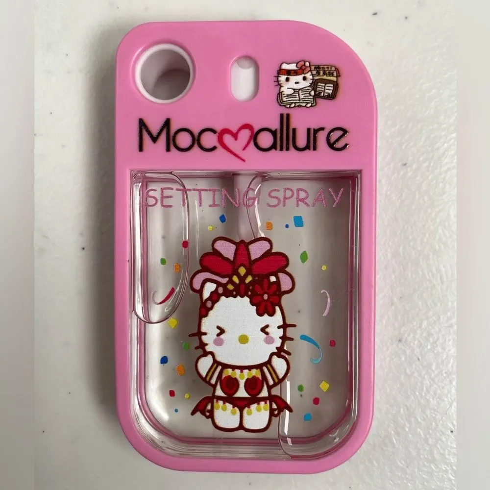 NWT NIB Mocallure Hello Kitty Loose Setting Powder Compact and Setting Spray Set